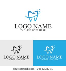 Plantilla de diseño de logotipo de Vector de clínica dental