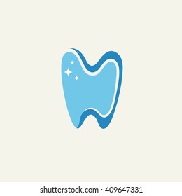 Dental clinic vector logo. Tooth icon. Vector illustration.