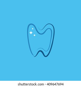 Dental clinic vector logo. Tooth icon. Vector illustration.