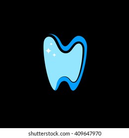 Dental clinic vector logo. Tooth icon. Vector illustration.