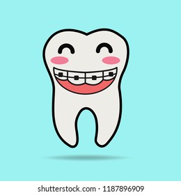 Dental clinic vector tooth icon