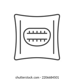 Dental Cofferdam Line Outline Icon