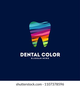 Dental Color designs concept vector, Colorful Toot Logo template icon