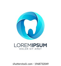 Dental Color Gradient Logo Design