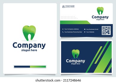 dental, color gradient, logo design and business card