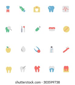 Dental Colored Vector Icons 2