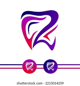 dental colorfull logo design vector template