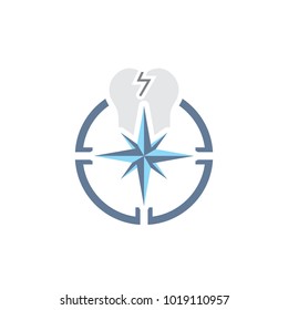 Dental Compass Logo Icon Design