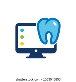 Dental Computer Logo Icon Design