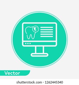 Dental computer vector icon sign symbol