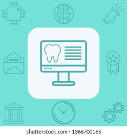 Dental computer vector icon sign symbol