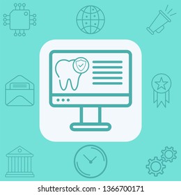 Dental computer vector icon sign symbol