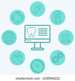 Dental computer vector icon sign symbol