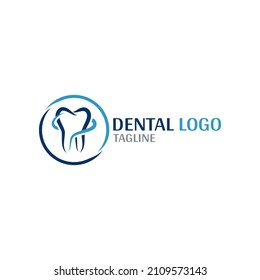 Plantilla de diseño del logo del concepto dental. logotipo vectorial aislado en fondo blanco