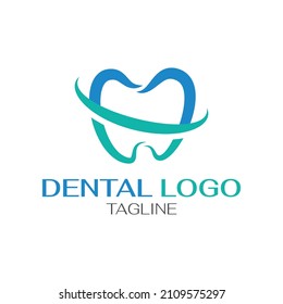 Design-Design-Vorlage für Dental Concept-Logo. Vektorsymbol einzeln auf weißem Hintergrund