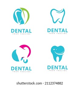 Plantilla de diseño de logotipo de concepto dental