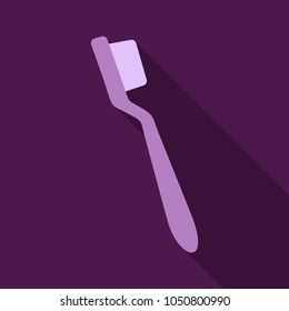 Dental concept. Toothbrush with toothpaste isolated. Flat design, care health, hygiene healthy, illustration