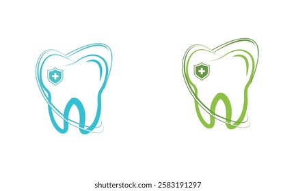 Dental Concept.Teeth, Dental Health.Tooth shape symbol vector icon.