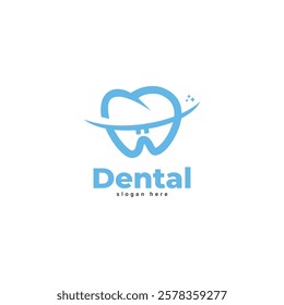 Dental creative idea logo wordmark. Dental Health, dental care and dental clinic. Logo for health, dentist and clinic.