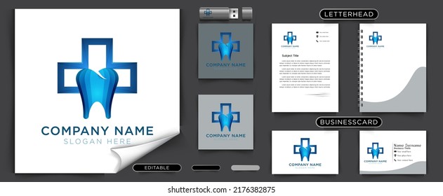 dental cross logo Ideas. Inspiration logo design. Template Vector Illustration. Isolated On White Background