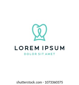 Dental with crown in a below logo and icon concept. Vector.