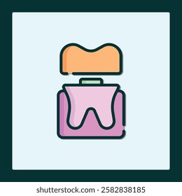 Dental Crown Icon: A Minimalist Graphic Representation