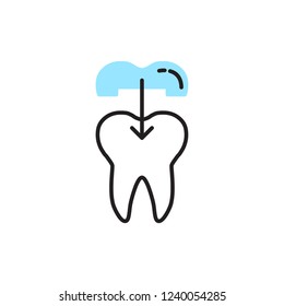 dental crown icon vector with modern style. dental icon