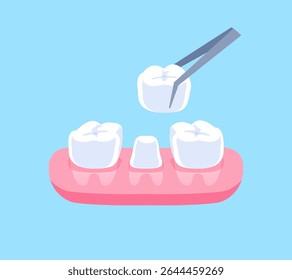 Dental crown illustration vector design. Dental care concept.