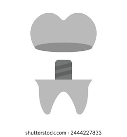 Dental Crown Vector Flat Icon