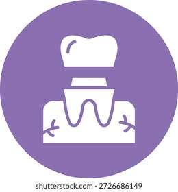Dentalkrone Vektor Symbol Design Illustration