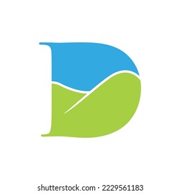 dental D logo icon template