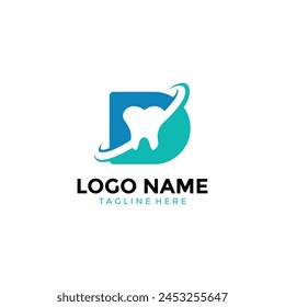 Plantilla de diseño de Vector de logotipo D dental