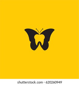 dental dentist butterfly logo symbol