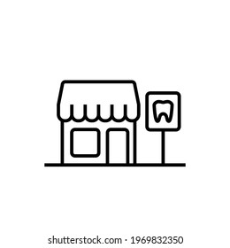 Dental Dentist clinic line style icon