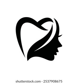 Dental Dentist Dentistry Tooth Facial. Beautiful Female Facial Surgery Logo Design Inspiration