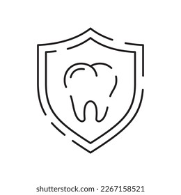 Dental or dentist. Hospital and medical care thin line icon. Outline symbol collection. Editable vector stroke. Tooth