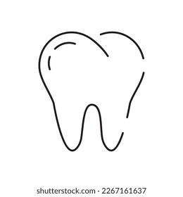 Dental or dentist vector line icon. Health care, medicine and medical Editable stroke. Hospital Tooth