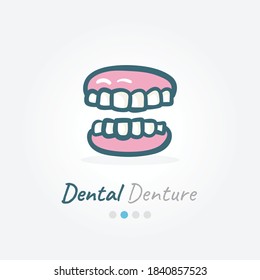 Dental Denture vector icon design