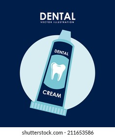dental design over blue  background vector illustration