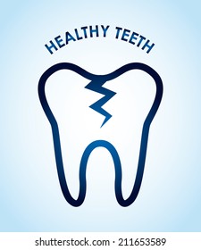 dental design over blue background vector illustration