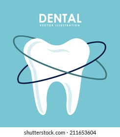 dental design over blue background vector illustration
