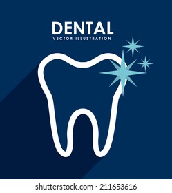 dental design over blue background vector illustration