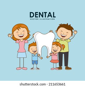 dental design over blue background vector illustration