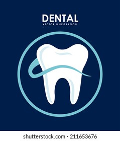 dental design over blue background vector illustration