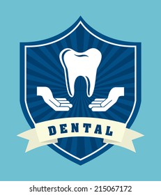 dental design over blue background vector illustration