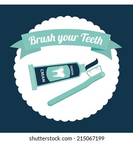 dental design over blue  background vector illustration
