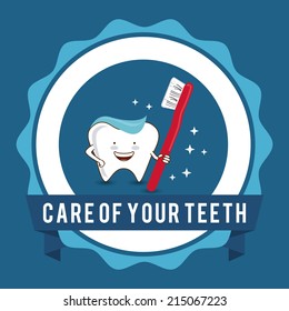dental design over blue background vector illustration