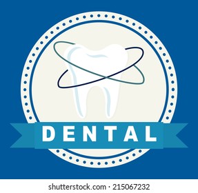dental design over blue background vector illustration