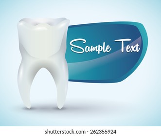 Dental design over blue background,vector illustration.