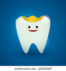 Dental design over blue background,vector illustration.